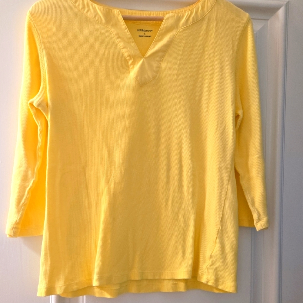 Croft & Barrow Yellow Women's Top